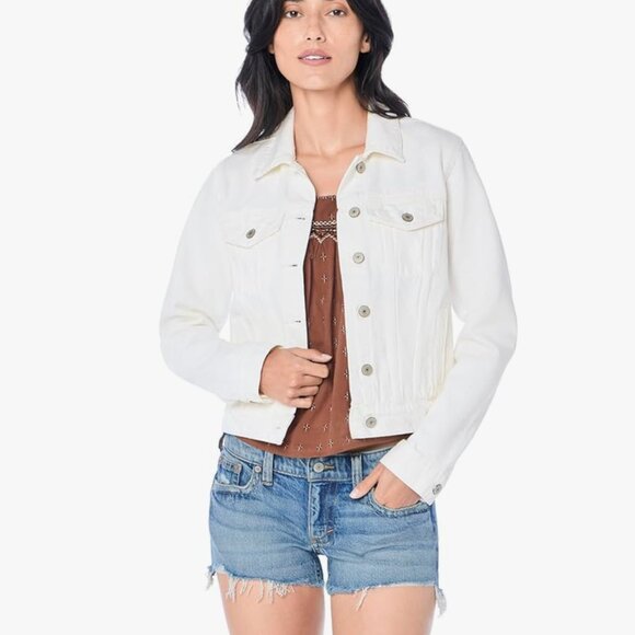 Lucky Brand "The Tomboy Trucker" White Denim Jacket - Small - Picture 1 of 10